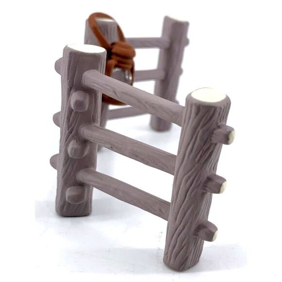 Hallmark Merry Miniatures Halloween Fence with Lantern 4" Vintage 1994 - Picture 2 of 7